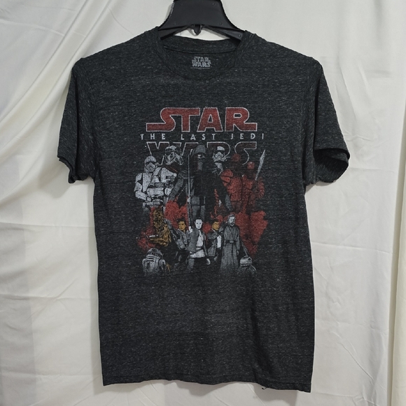 Star Wars Tops - Star Wars The Last Jedi Womens Med Charcoal Graphic Tee